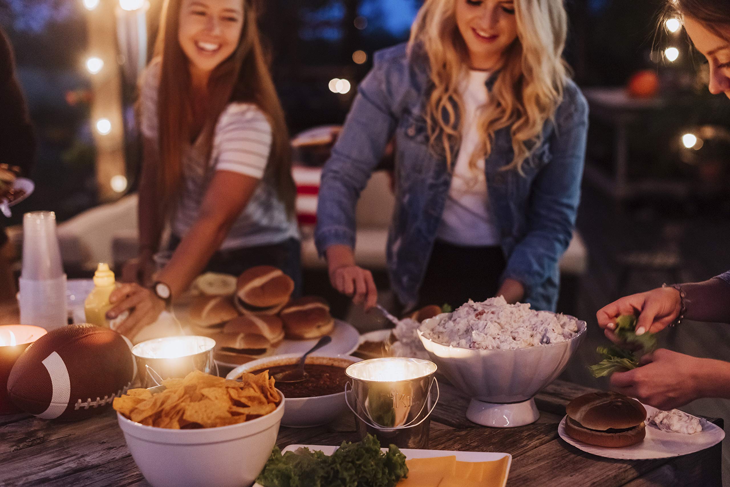 TIKI Brand BiteFighter, Citronella Mosquito Repellant Wax Candle for Outdoors, Metal Bucket, Silver, 17 oz, 1418014